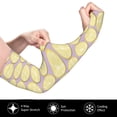 thumbnail image 3 of Uemuo Yellow Lemon Slices Printed Arm Sleeves, Cooling UV Sun Protection Sports Compression for Men/Women, 3 of 8