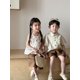 thumbnail image 5 of Conjunto de manga corta de verano para niños, camisa de algodón, traje para niñas, Top sin mangas y pantalones recortados, ropa para hermanos, 2 uds., 5 of 6