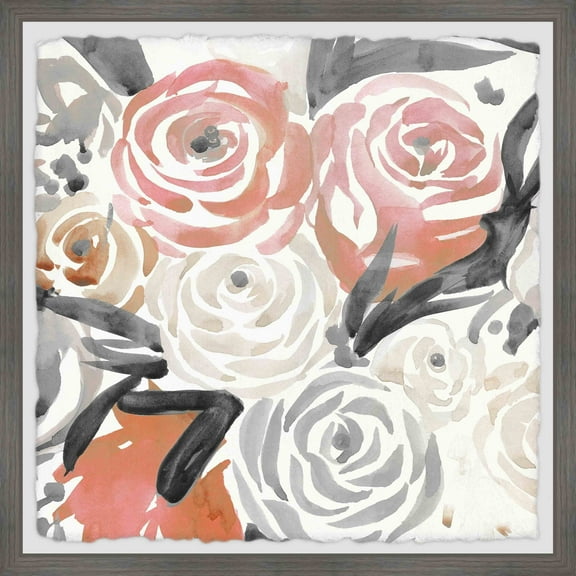 Marmont Hill Flower Zoom Framed Wall Art, 12.00" x 1.50"