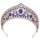 thumbnail image 2 of Tiara de corona para novia, diadema, corona de novia, tocados para fiestas, accesorios de fotografía Azul, 2 of 9