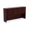 thumbnail image 4 of Lorell Chateau Series Mahogany Laminate Desking 70.9" x 14.8" x 36.5"Hutch, 1.5" Top - Drawer(s)4 Door(s) - Reeded Edge - Material: P2 Particleboard - Finish: Mahogany, Laminate, 4 of 7