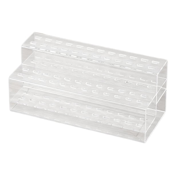 Caja de almacenamiento para pinzas, organizador transparente de acrílico para extensiones de pestañas 48 hoyos
