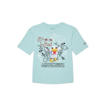 Minecraft Boys Graphic Tee with Short Sleeves, Sizes 4-18