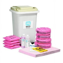 Spill Kit, 8 gal Volume Absorbed per Kit, 29 gal Capacity, Can, Clear, 25