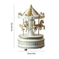 thumbnail image 3 of Aixig Christmas Musical Carousel Carousel Horse Home Decoration 6.3inch (White), 3 of 6
