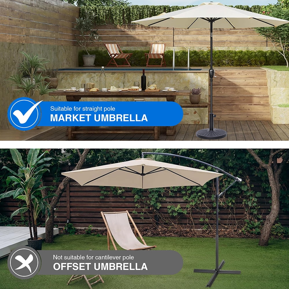 Ultrashades 26.5 lbs. Patio Umbrella Base,  Mareket Umbrella Base for Yard Garden Poolside in Black
