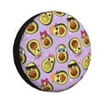 thumbnail image 1 of Fotbe Cartoon Avocados Funda de Llanta de Repuesto con Estampado, Engrosada, Ajuste Universal para Jeep, Remolque, RV, SUV, Camión-15 inch, 1 of 6