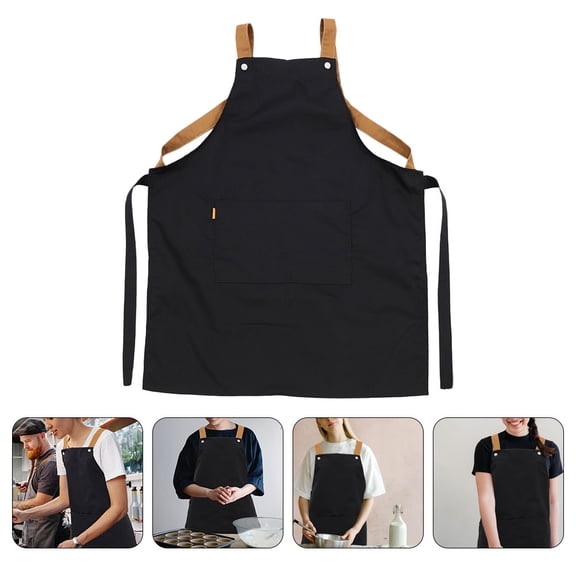 OFFIGAM Kitchen Apron for Cooking and Baking, Home Apron with Adjustable Straps, Easy to Wear for Housewarming
