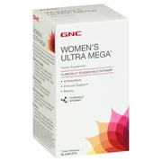 GNC Women's Ultra Mega Multivitamin, 90 Caplets, Supports Overall Health and Wellness in Women