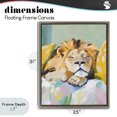 thumbnail image 4 of Stupell Industries Cottage Sleeping Lion on Pastel Pillows Brown Floating Frame Canvas Art, 25 x 31, by The Prints Vibe, 4 of 8