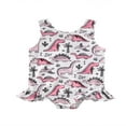 thumbnail image 1 of PENGXIANG Baby Girl Dinosaur Printed Ruffle Swimwear, 1 of 4