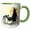 Green/White, variant on 3drose, Spider Witch and Moonlight Shadow, 11oz Two-tone Red Mug