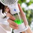 thumbnail image 4 of Handheld Mist Fan Portable Rechargeable Mini Spray Fan Dual Nozzle Quiet Operation USB Powered Cooling Fan for Outdoor and Indoor Use, 4 of 7