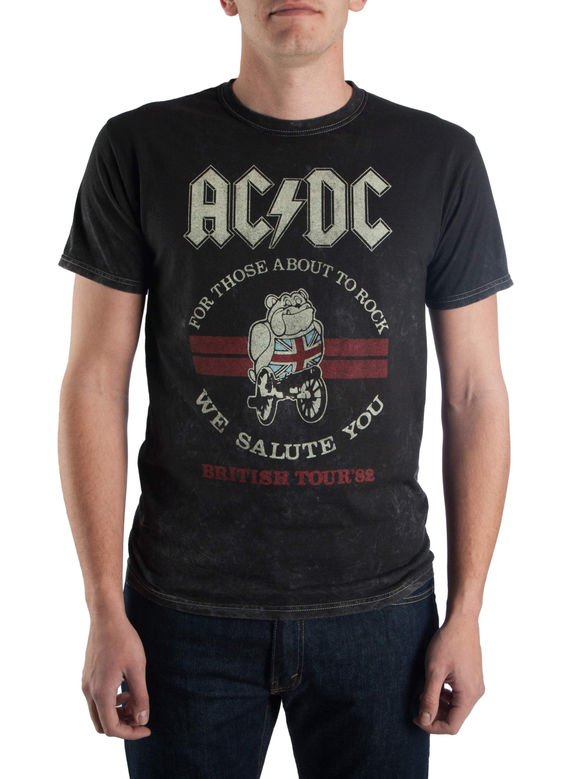 AC/DC pot Shot Logo Gris Heather T Shirt Nouveau Officiel 