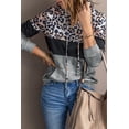 thumbnail image 1 of ABPHQTO Sudadera Con Capucha De Mujer Leopardo Gris Tie Dye Colorblock, 1 of 5
