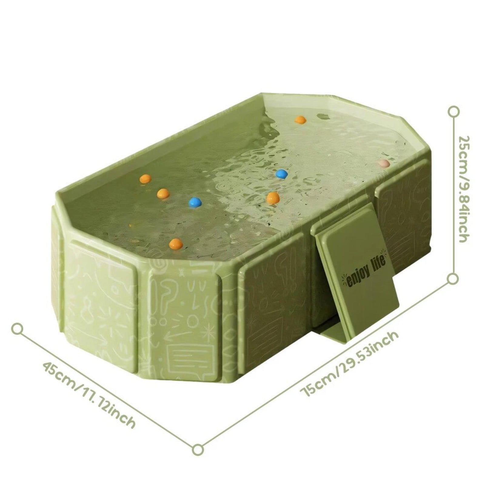 Children's Foldable Bathtub, Portable Shower Tray, Large Spacious Design For Family Use And Easy Storage