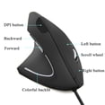 thumbnail image 4 of HLONK Wired Left Hand Vertical Mouse Ergonomic Gaming Mouse 1600 DPI Optical Mice, 4 of 6