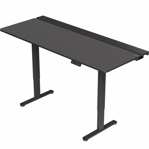 VIVO Electric 71" x 30" Desk, Full Pad, Black Hidden Cable Tabletop, Black Frame