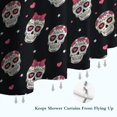 thumbnail image 6 of Black Pink Skull Pattern Shower Curtain 36"x72" ,Bathroom Decorative Shower Curtains Set with 12 Hooks,Modern Waterproof Washable Shower Curtain, 6 of 6