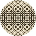 thumbnail image 1 of Ahgly Company Tapis Rond Lavable en Machine Intérieur Transitionnel Or Vanille, 7 Pieds Rond, 1 of 7
