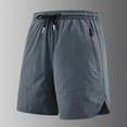 thumbnail image 6 of Sookity Men's Athletic Shorts Casual Summer Shorts Elastic Drawstring Waist Lightweight Comfortable Shorts with Zipper Pockets Gray,XXXXXL, 6 of 9