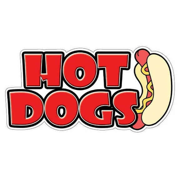 HOT DOGS I Concession Decal sign stand cart dog vendor