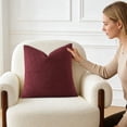 thumbnail image 6 of Teddy Fleece Throw Pillow Cover 18x18 Faux Lamb Sherpa Cushion Cover Soft Curly Plush Decorative Pillowcase For Couch Sofa Bed Living Room Decor, 6 of 7