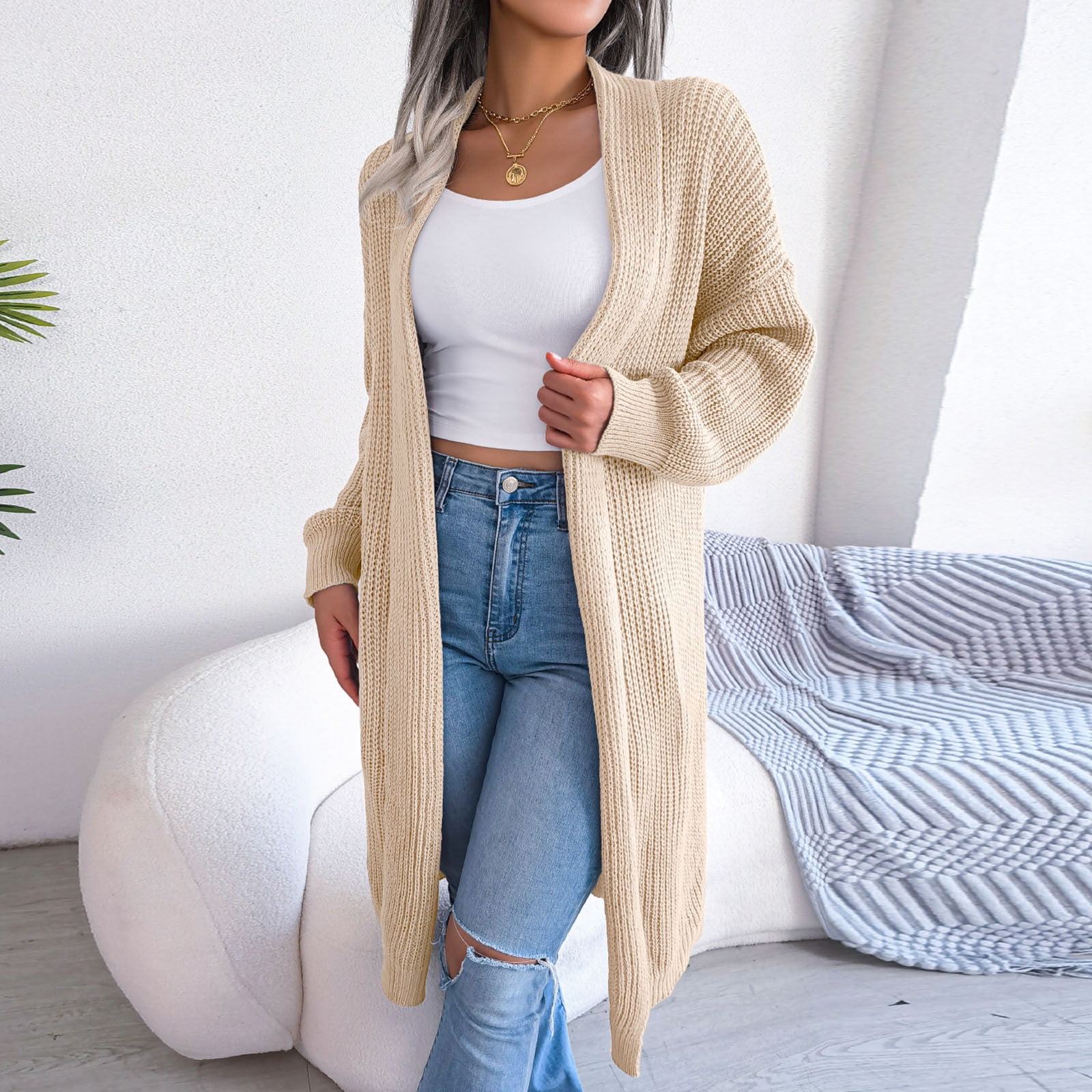 Beige sweater coat hot sale
