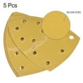 thumbnail image 3 of Unique Bargains 11 Holes Triangle Sandpaper 320 Grits Fine Abrasive 6-Inch Aluminum Oxide 5pcs, 3 of 6