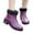 Purple1, variant on Mepaouo Rain Boots for Women Waterproof Rubber Fishing Deck Boots Slip on Ankle Garden Shoes