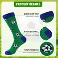 thumbnail image 4 of Ankle Socks for Women Novelty Football Soccer Socks Sports Themed Crew Socks Uni Soccer Green Women Socks One Size, 4 of 4