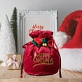 thumbnail image 6 of Xecvkr Christmas Gift Bags Fleece Drawstring Doll Sack Candy Flannel Cute Novelty Snack Holder Durable Reusable Expandable Bottom Kids Family Party Favor 5.9x5.11in 1pc, 6 of 8
