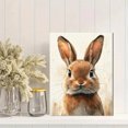 thumbnail image 2 of Qisvanset 12x16 Inch Framed Canvas Wall Art Earth Tone Coquette Bow Bunny Neutral Baby Boy Nursery Wall Print, 2 of 8