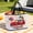 White, variant on 4th of July Mesh Beach Bag for Women Men,Large Beach Tote Waterproof Sandproof,Blue Truck Balloon Floral Independence Day Foldable Lightweight Swim Toys Pool Bag Cruise Vacation Travel Essentials