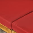 thumbnail image 5 of Luella Outdoor Modular Sectional Acacia Wood Loveseat with Cushions, Teak, Red, 5 of 8
