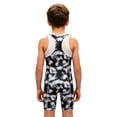 thumbnail image 2 of Hansber Boys Sleeveless Sports Gym Leotard Powerlifting Singlet Racerback Suspenders Shorts Jumpsuit Boxing Biketard Black 14, 2 of 7