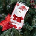 thumbnail image 6 of Konghyp Christmas Character Stocking Gift Bag, Knitted Holiday Decoration for Christmas Tree, Festive Velvet Stocking with Santa Claus and Snowman, Unique Gift for Family and Friends, 6 of 6