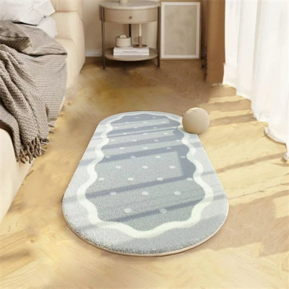 Oval Shaggy Bedroom Rugs, Soft Texture Area Rugs, Non-Slip Backing, Modern Decor, for Living Rooms, Durable Fibers, Comfortable Footwear, Home Styling, Small to Large Spaces JACSZPA [New Arrival]