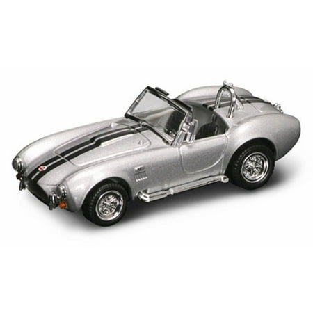 - 1964 Shelby Cobra 427S/C Convertible, Silver w/ Stripes - Yatming 94227 - 1/43 Scale Diecast Model Toy Car
