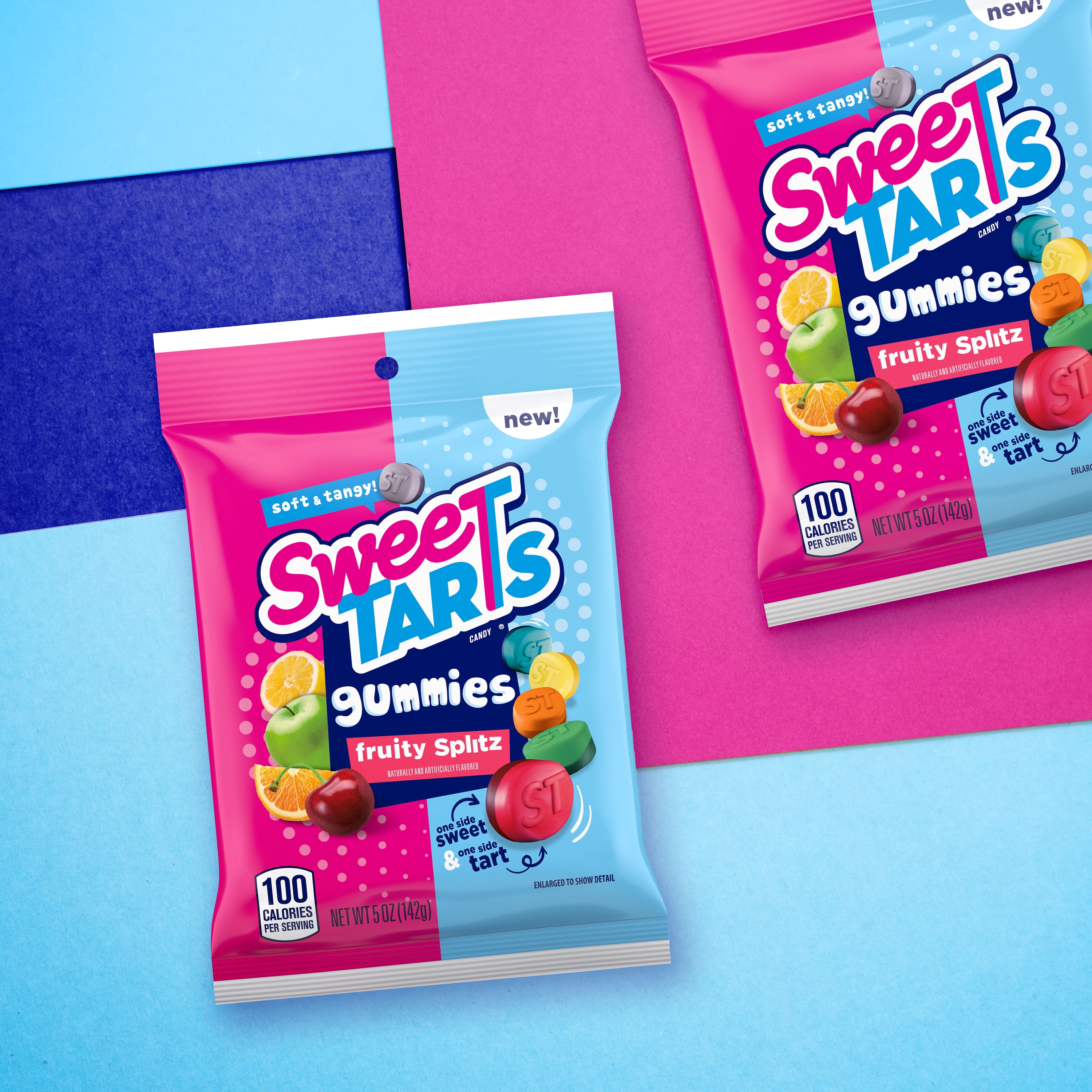 SweeTARTS Gummies Splitz Peg Bag, Sweet & Sour Candy (Pack