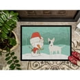 thumbnail image 3 of Carolines Treasures CK2059MAT White Spot Bull Terrier Snowman Christmas Door Mat Indoor Rug or Outdoor Welcome Mat 18x27, 3 of 4