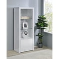 thumbnail image 2 of Jude 3-shelf Engineered Wood Media Tower High Gloss White, 2 of 9