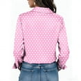 thumbnail image 5 of Veste en Jean Imprimée pour Femmes, Cardigan Décontracté à Manches Longues et Coupe Ample avec Boutons devant et Col à Revers, 5 of 5