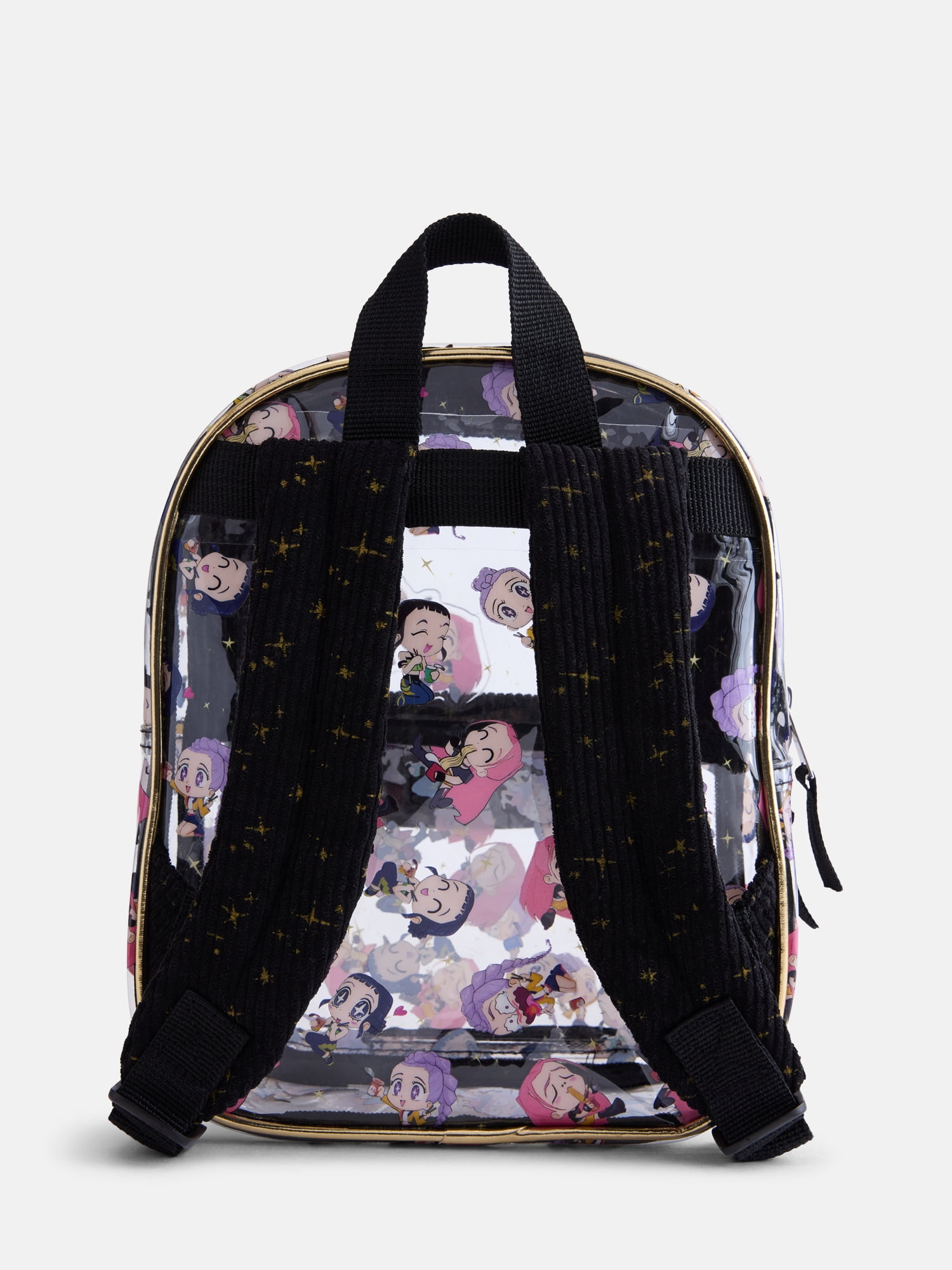 KPop Demon Hunters Girls 10" Mini Clear Backpack, Black