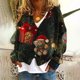 thumbnail image 1 of Chaqueta informal de manga larga sin capucha para mujer, cárdigan estampado a la moda, chaqueta informal de moda, camiseta de manga larga con cuello en V, chaqueta informal de manga larga con capucha,, 1 of 5