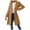 Coffee, variant on Women's Fall/winter Lapel Double A-Line Coat With Pockets Versatile Outwear