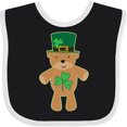 thumbnail image 3 of Inktastic St Patricks Day Irish Teddy Bear Shamrock Boys or Girls Baby Bib, 3 of 4