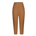 thumbnail image 2 of Women's Casual Pants Leggings For Women Plus Size High Waisted Yoga Cropped Trousers 2025 Summer Gym Pants,Brown Women's Casual Pants M, 2 of 7