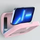 thumbnail image 5 of Soporte para teléfono de ducha giratorio de 360 grados, impermeable, montado en la pared, funda para teléfono sin perforaciones para baño, color rosa, 5 of 5