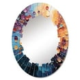 thumbnail image 2 of DESIGN ART Designart "Dancing Lights" Abstract Collages Modern Wall Mirror 24in.x36in., 2 of 4